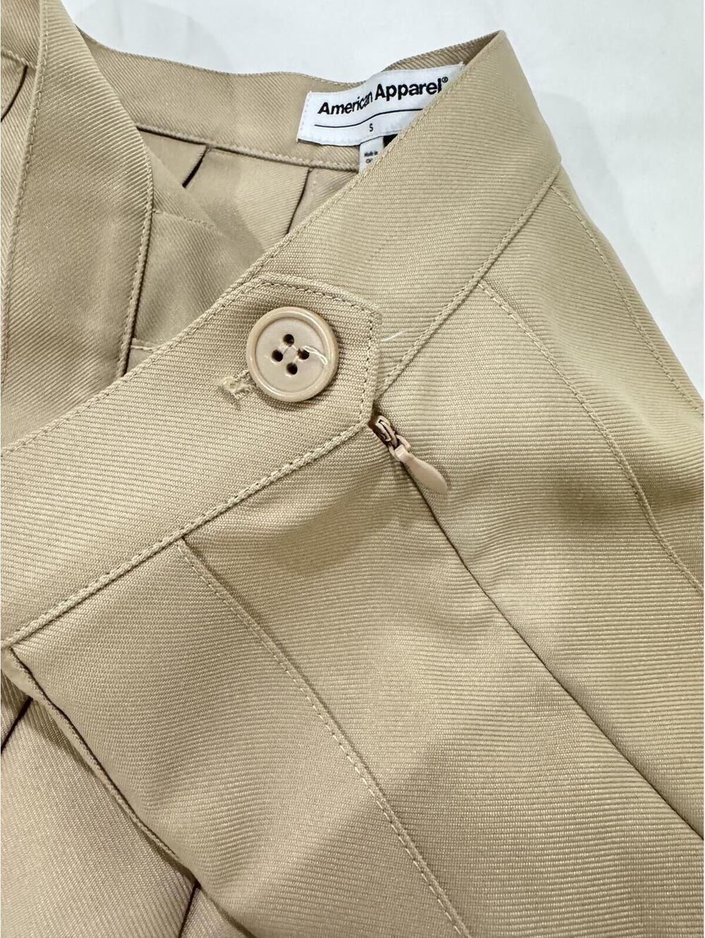 American Apparel Tan Pleated Tennis Mini Skirt Y2K Academia Preppy Small - Picture 5 of 9